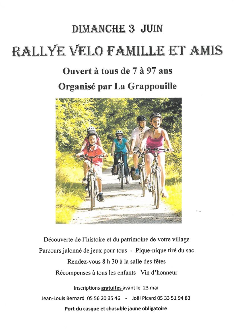 AFFICHE RALLYE VELO LA GRAPPOUILLE