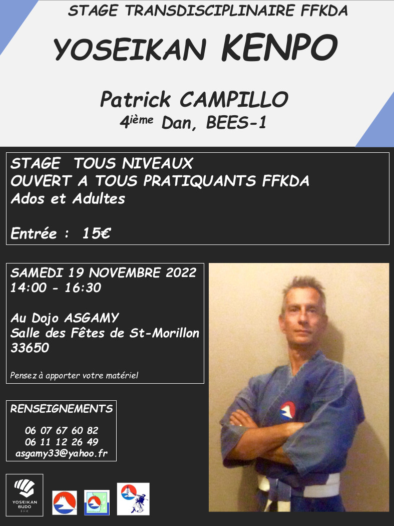 Affiche Stage Kempo Patrick Nov 2022
