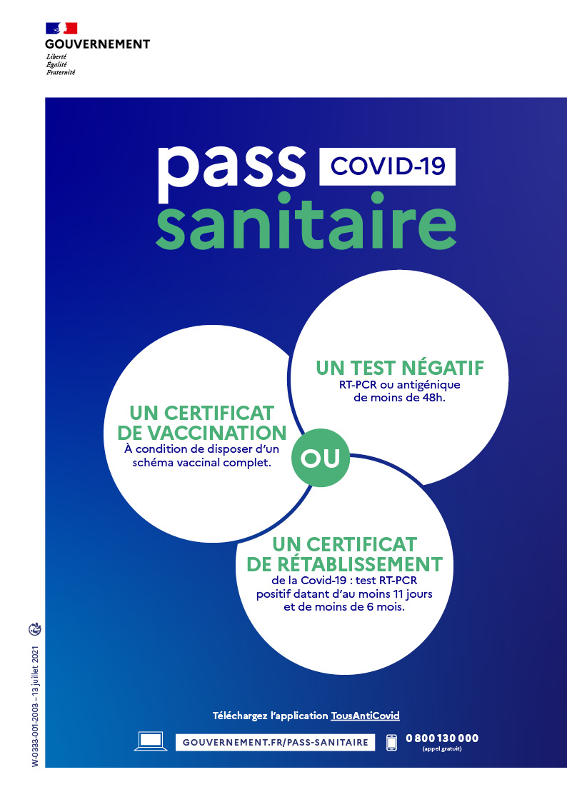 affiche a4 pass sanitaire