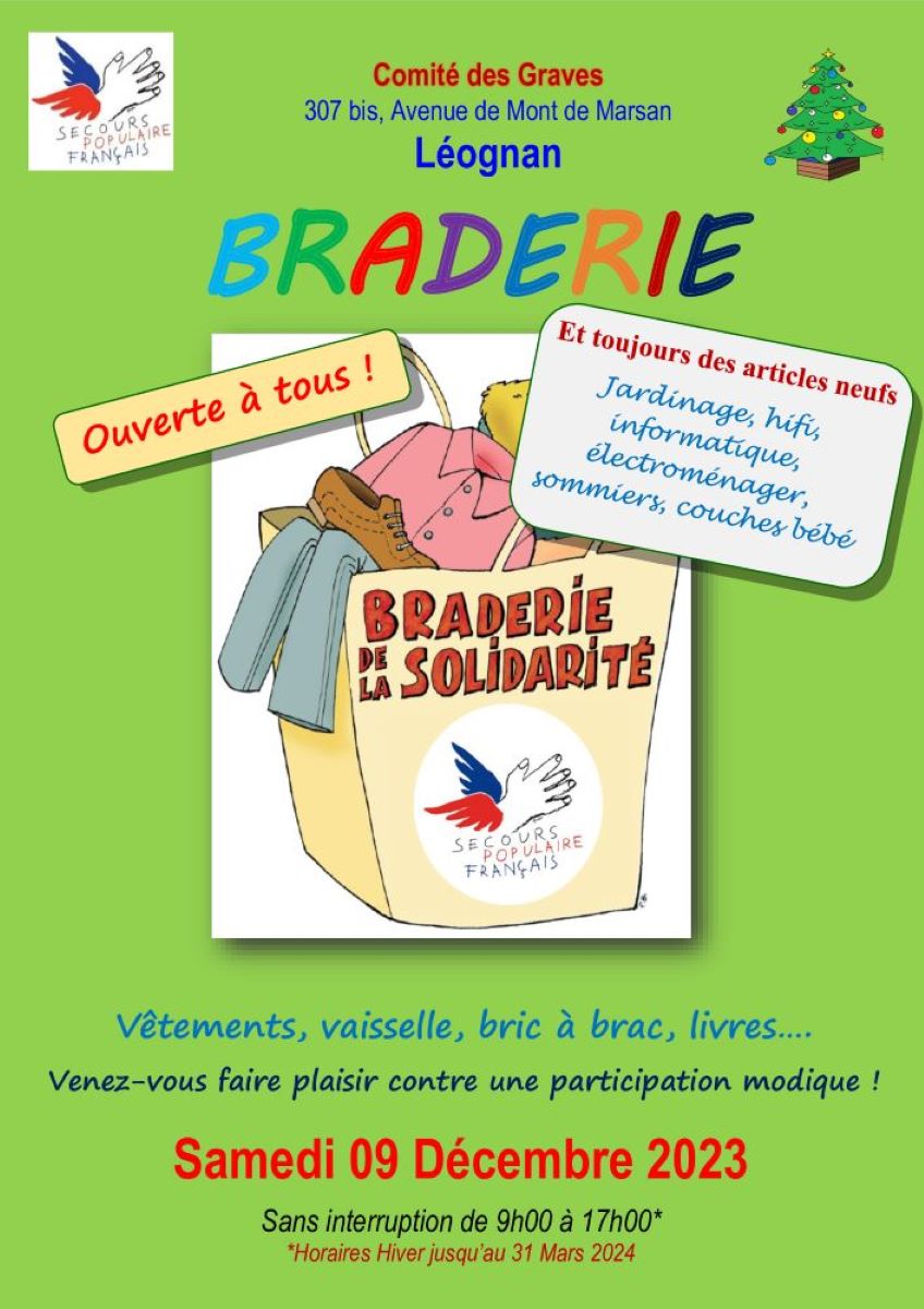 AFFICHE BRADERIE Décembre 2023 couleur