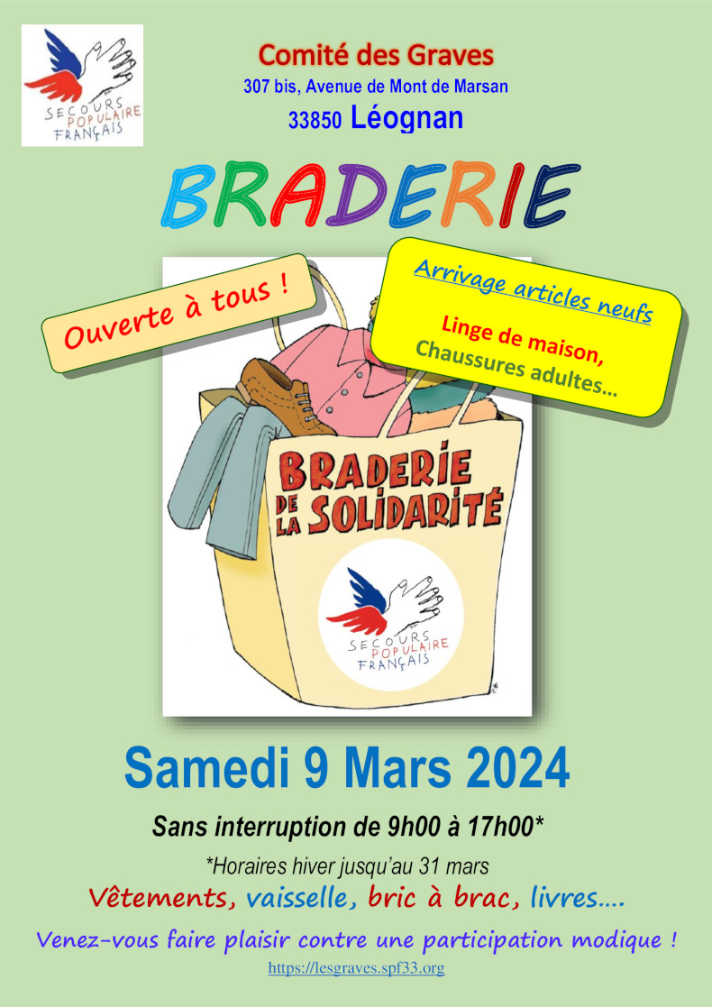 BRADERIE MARS 2024