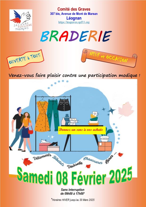 BRADERIE FEVRIER 2025