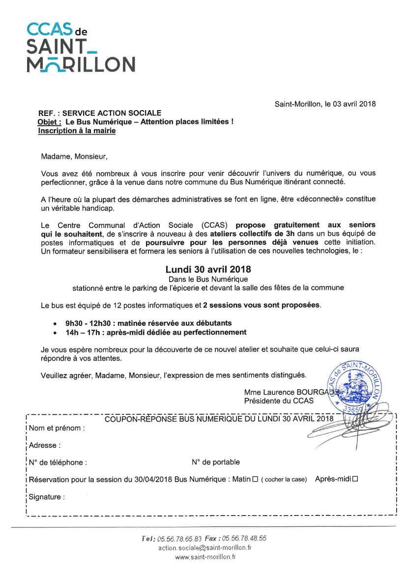 LE BUS NUMERIQUE COURRIER 2
