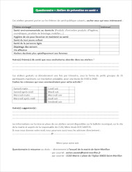 miniature questionnaire ateliers prevention