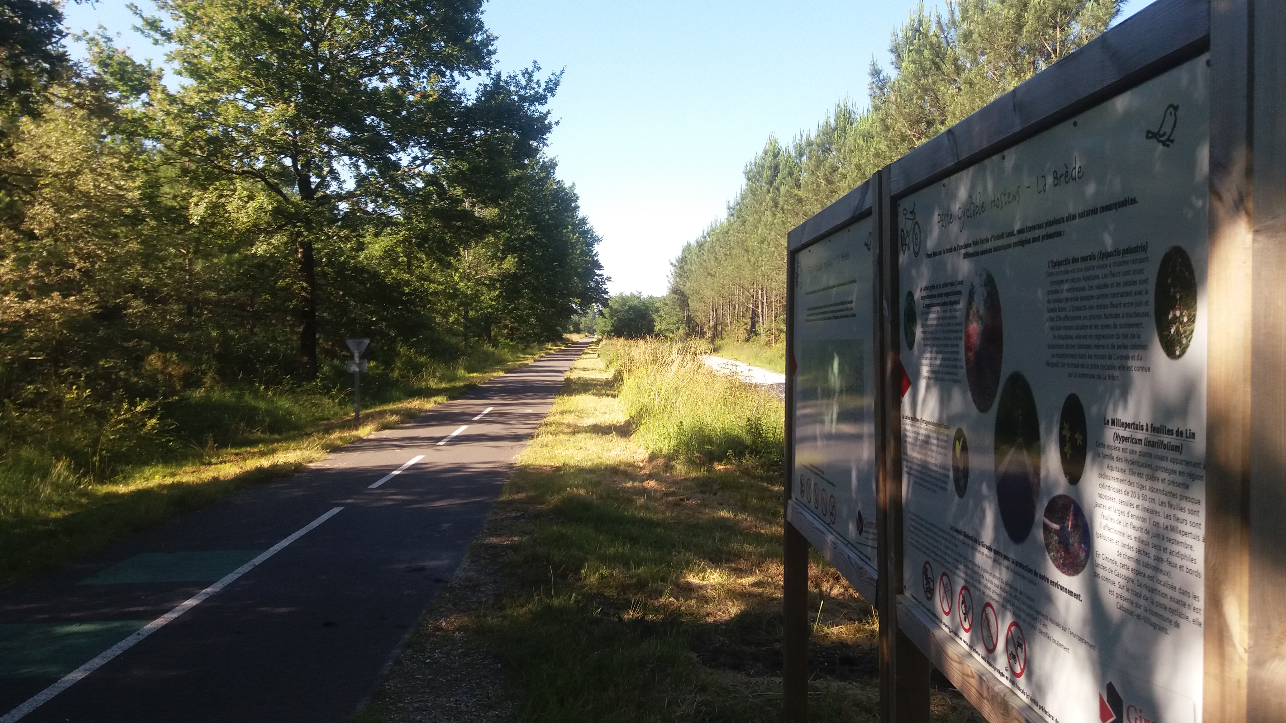 Piste cyclable Hostens La Brde