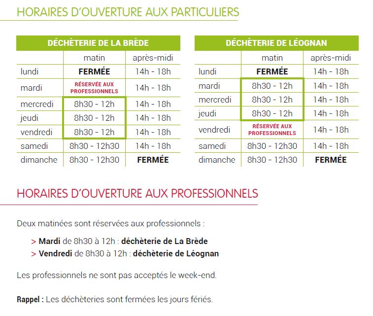 nouveaux horaires a partir du 3 mai