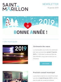 Newsletter 10 janvier 2019