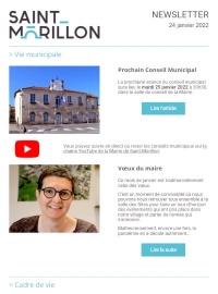 Newsletter 24 janvier 2022