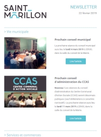 Newsletter 22 février 2019