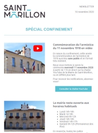 Newsletter 10 novembre 2020