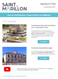 Newsletter 4 novembre 2021