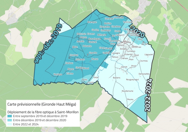 La fibre optique à Saint-Morillon en 2019 !