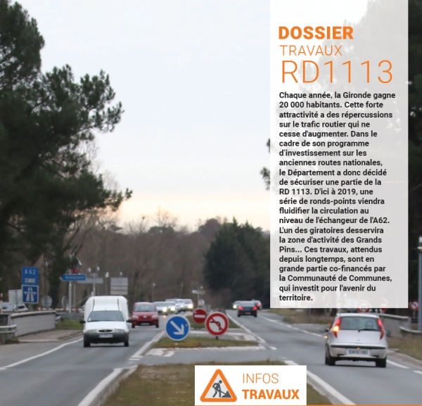 Travaux au niveau de la RD 113