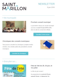 Newsletter 8 juin 2018