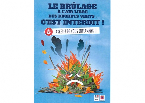 Le brûlage à l&#039;air libre des déchets verts C&#039;EST INTERDIT !