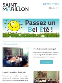 Newsletter 26 juillet 2019